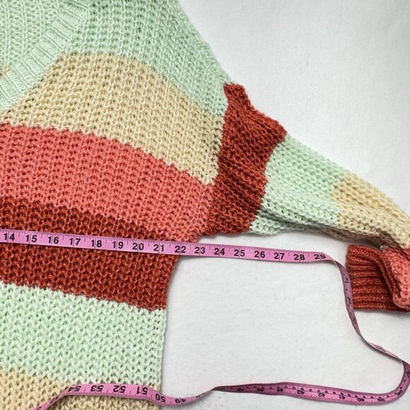 NWT TORRID Women Pullover Sweater Stripe Loose Knit Sz 2X Multicolor Casual 21-1 - Picture 9 of 11